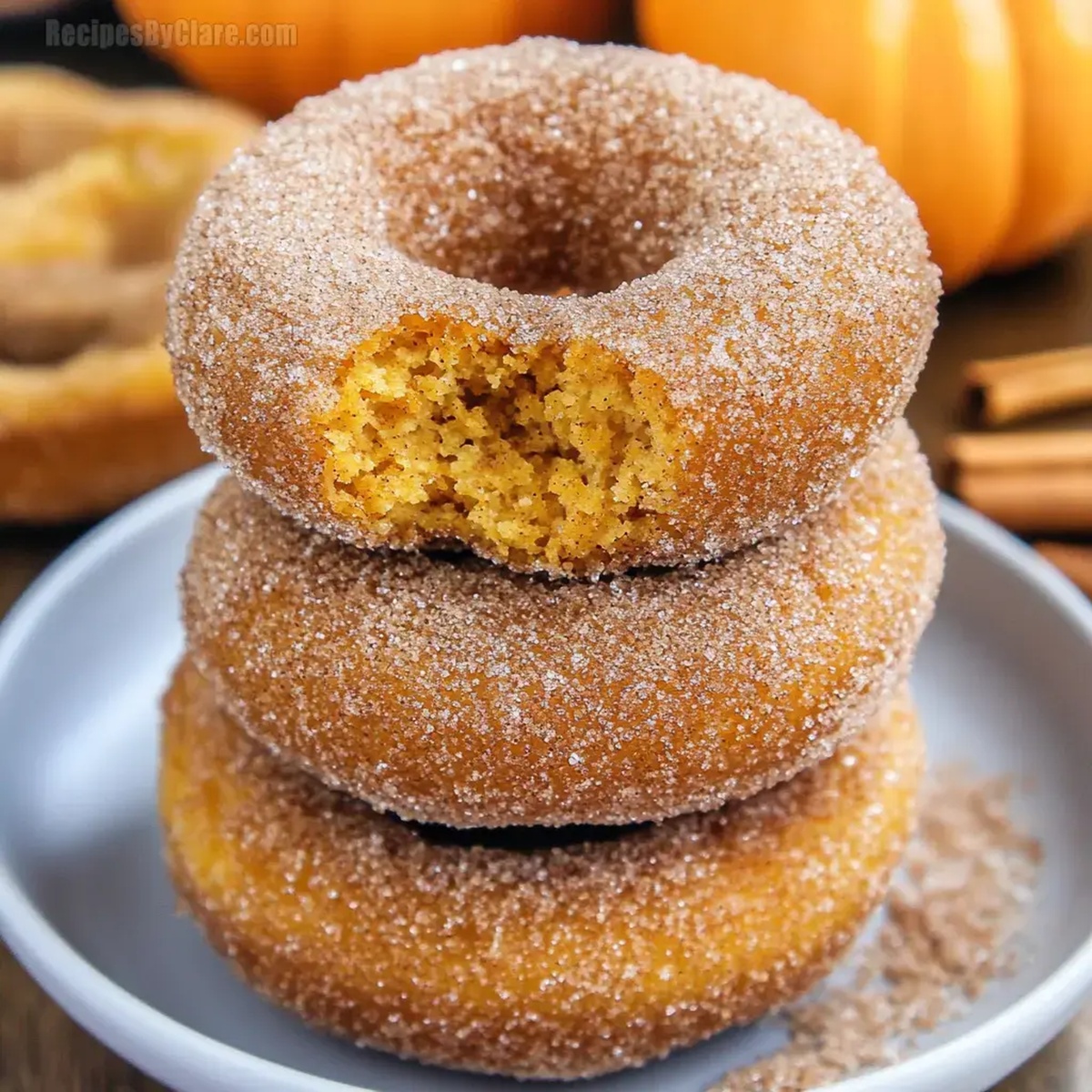 Pumpkin Cinnamon Sugar Donuts Recipe