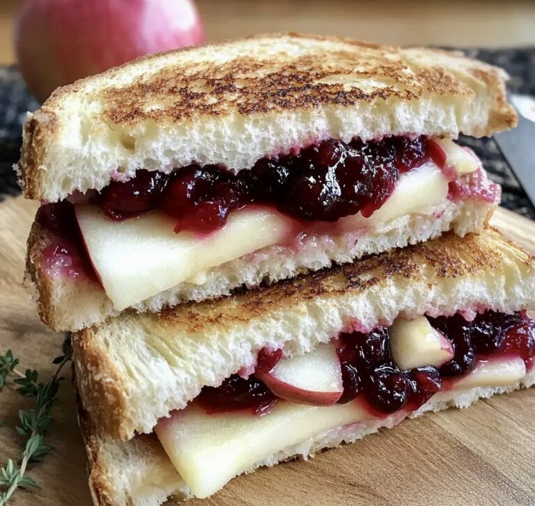 Brie Apple Cranberry Grilled Cheese Recipe