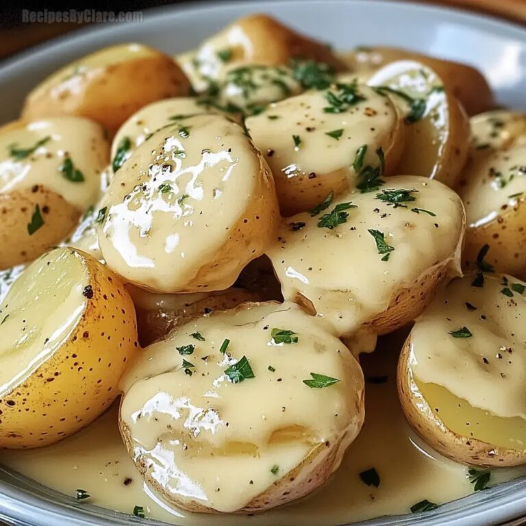 Creamy Garlic Sauce Baby Potatoes Recipe