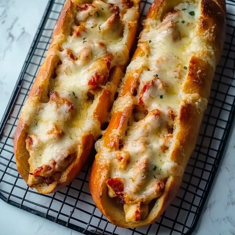 Cheesy Chicken Garlic Bread Recipe