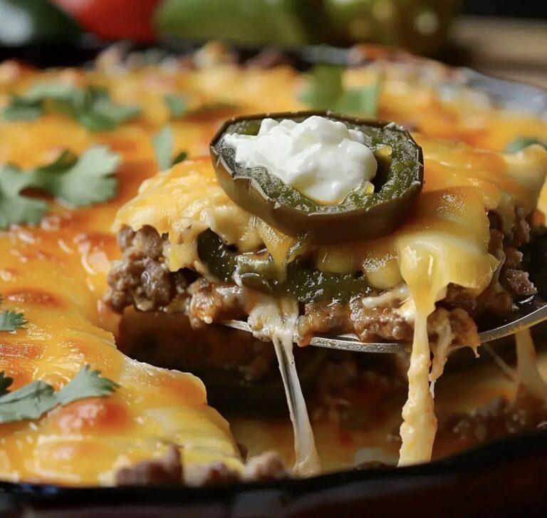 Baked Beef Chiles Rellenos Casserole Recipe