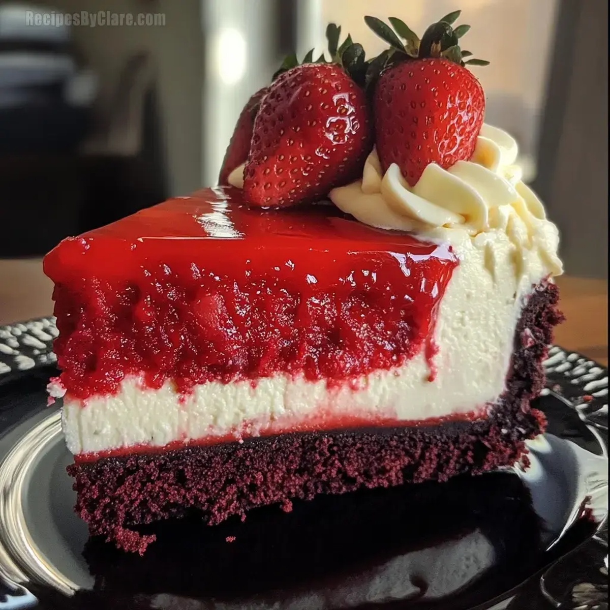 Red Velvet Strawberry Cheesecake Recipe
