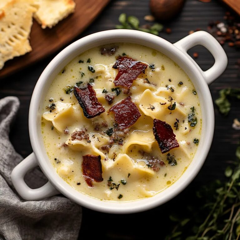 Creamy White Chicken Lasagna Soup Recipe