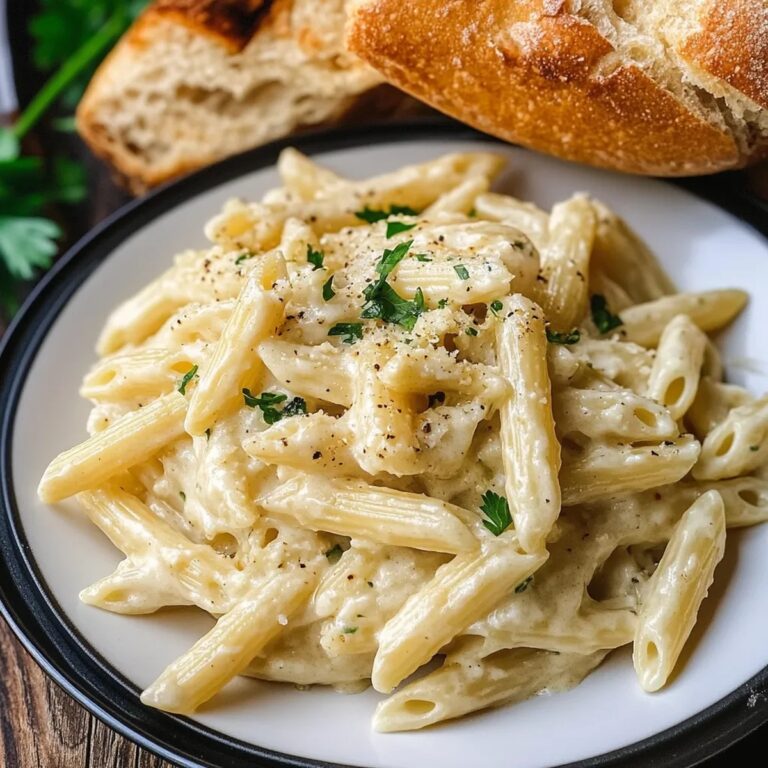 Creamy Garlic Penne Pasta Recipe