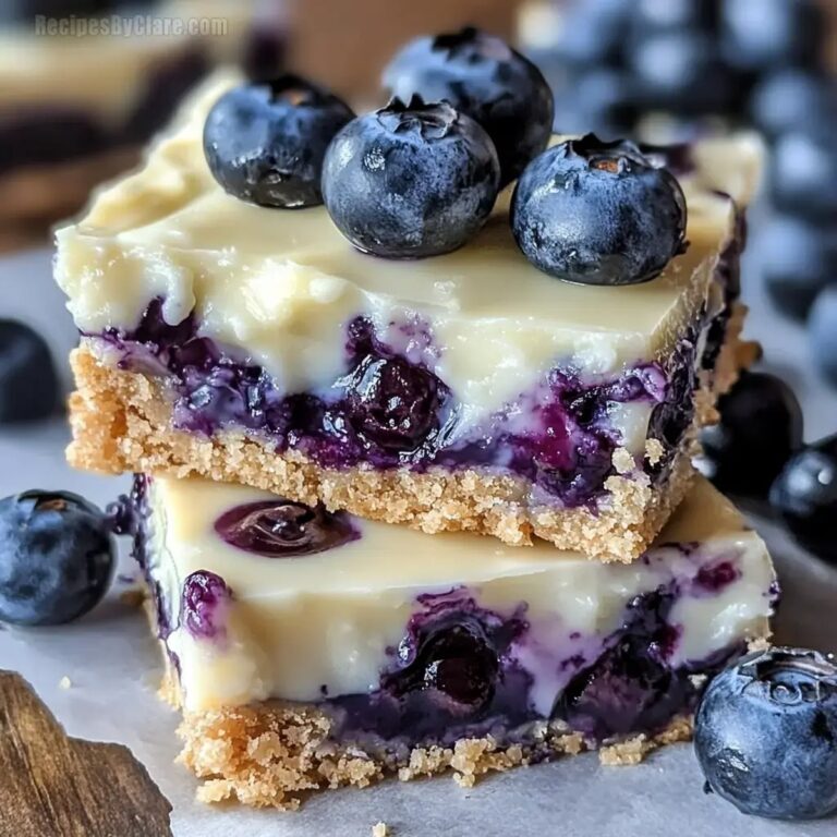 Elegant White Chocolate Blueberry Bars Recipe