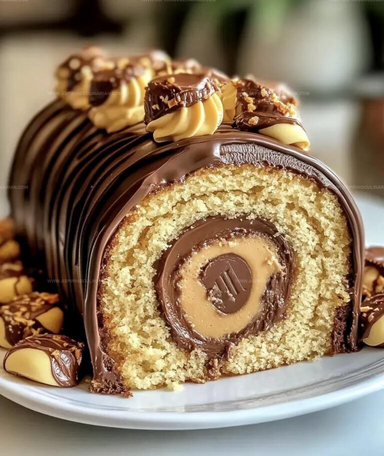 Reeses Peanut Butter Cup Roll Cake Recipe