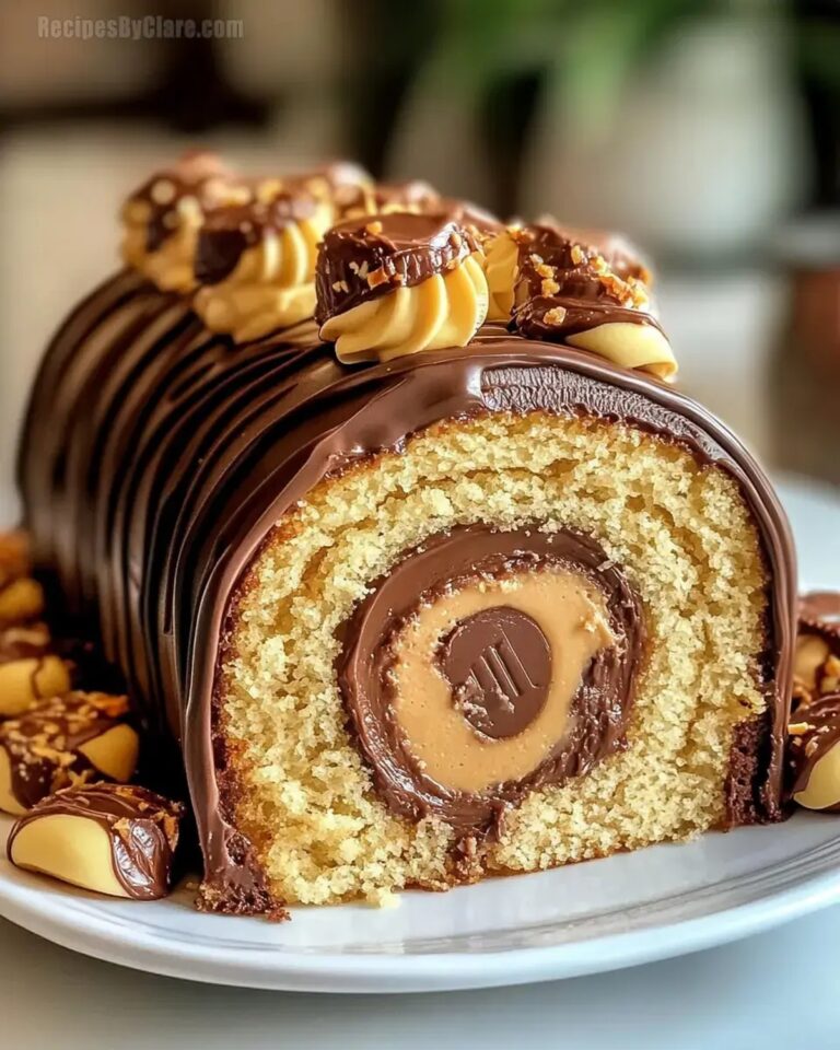 Reeses Peanut Butter Cup Roll Cake Recipe