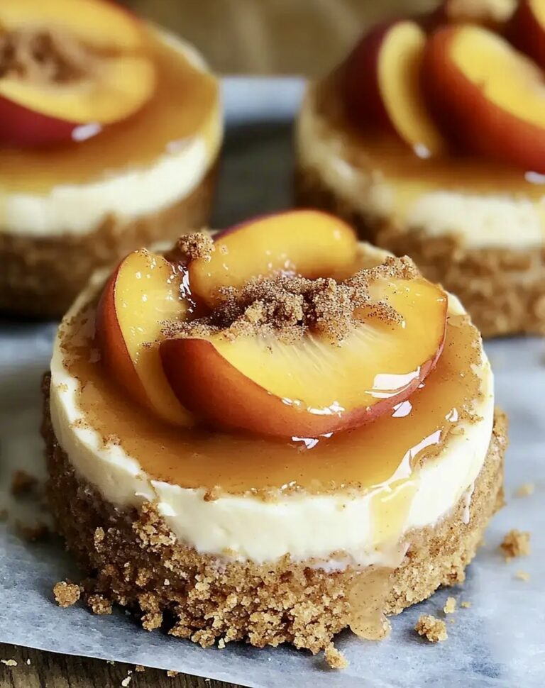 Mini Peach Cobbler Cheesecakes Recipe