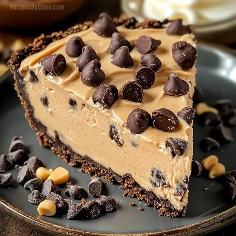 Chocolate Chip Peanut Butter Pie Recipe