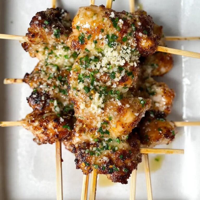 Garlic Parmesan Chicken Skewers Recipe