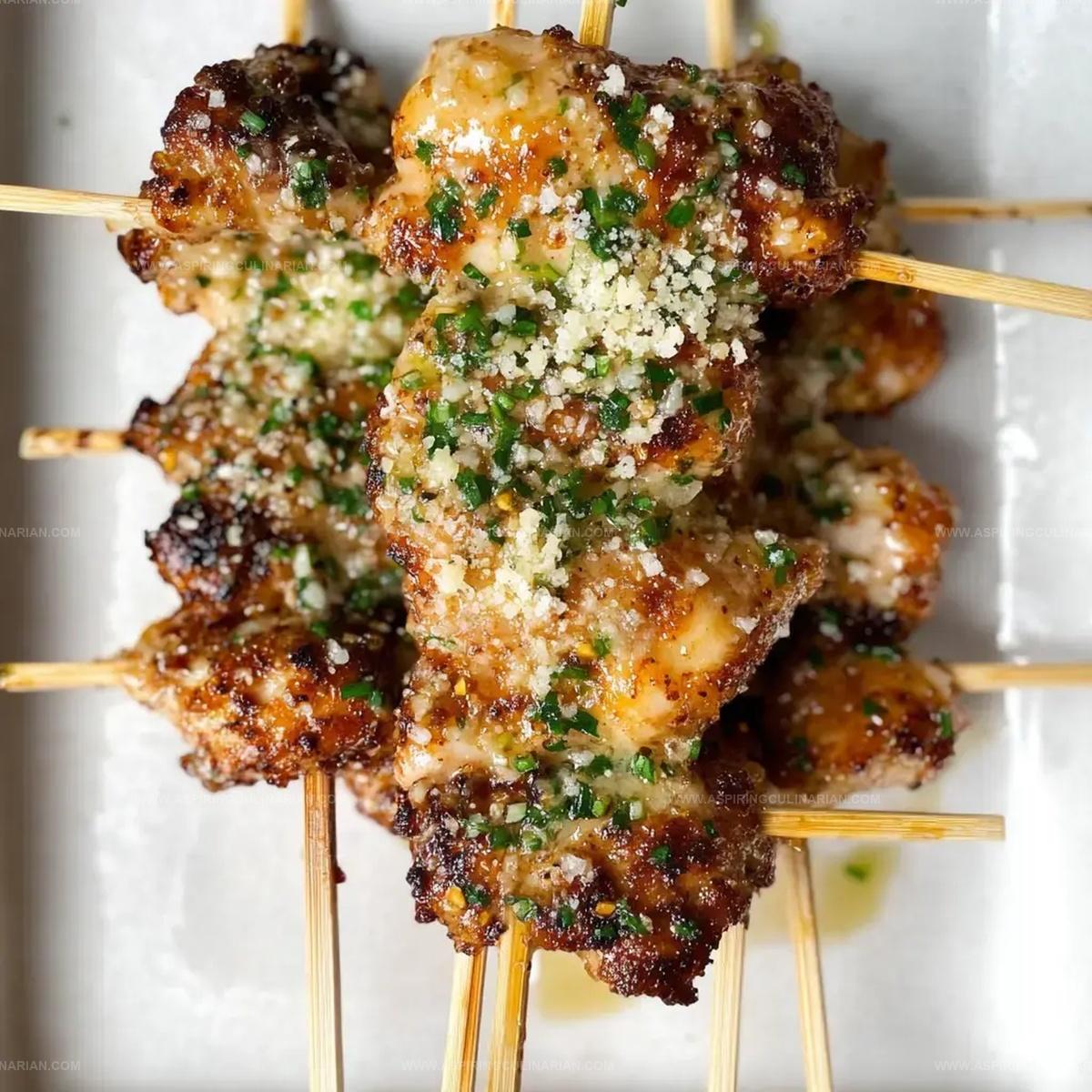 Garlic Parmesan Chicken Skewers Recipe