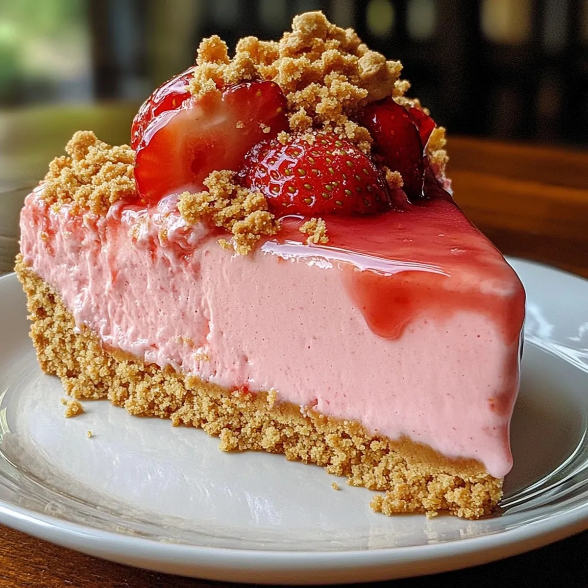 Strawberry Crunch Pink Cheesecake Recipe
