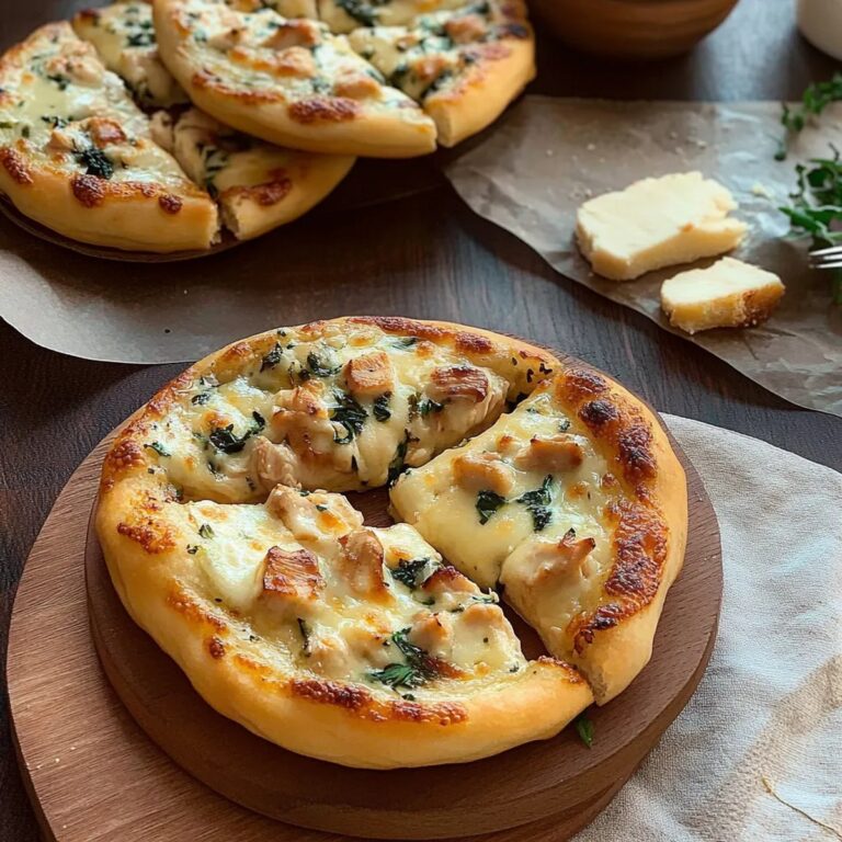 Mini Chicken Alfredo Pizzas Recipe