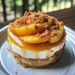 Stuffed Peach Cobbler Mini Cheesecakes Recipe