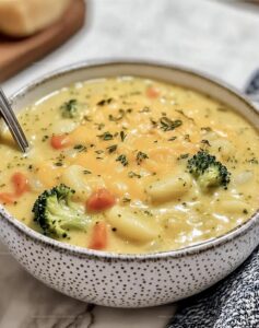 Broccoli Potato Cheese Soup Recipe