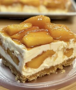 Peach Cobbler Cheesecake Cake Recipe