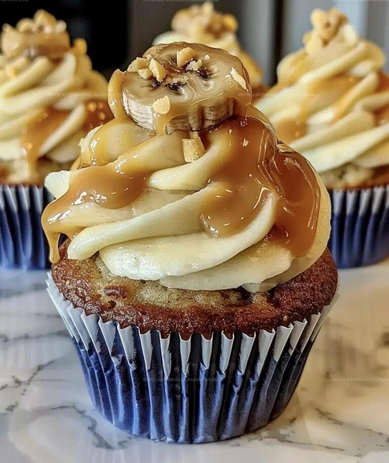 Banana Caramel Peanut Butter Cupcakes Recipe