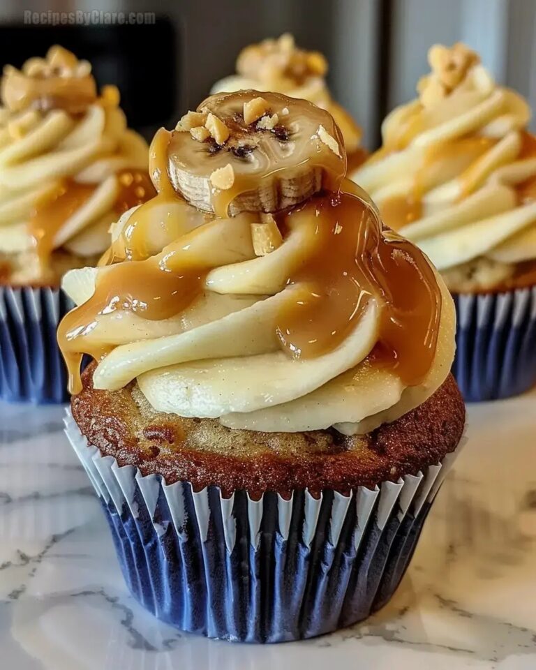 Banana Caramel Peanut Butter Cupcakes Recipe