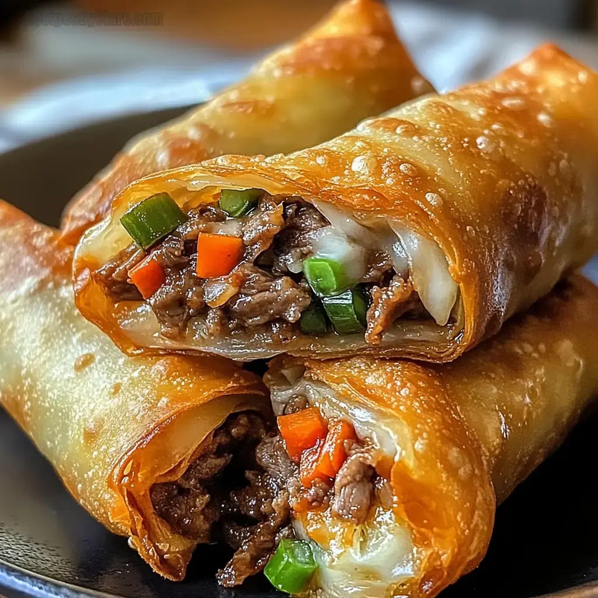 Philly Cheesesteak Egg Rolls Recipe