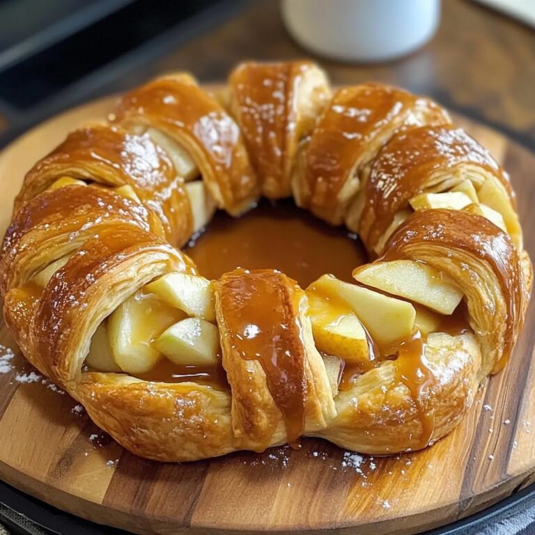 Caramel Apple Cream Cheese Crescent Ring Recipe