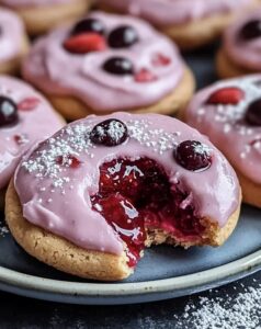 Strawberry Frosted Cherry Cookies Recipe