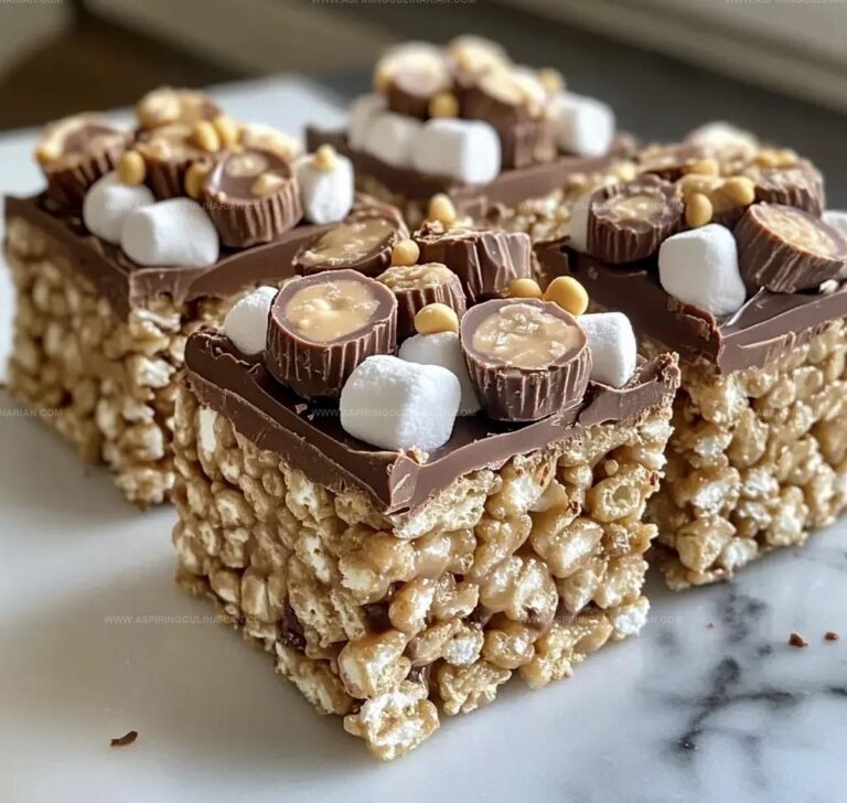 Peanut Butter Cup Rice Krispies Treats Recipe