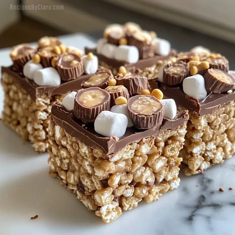 Peanut Butter Cup Rice Krispies Treats Recipe