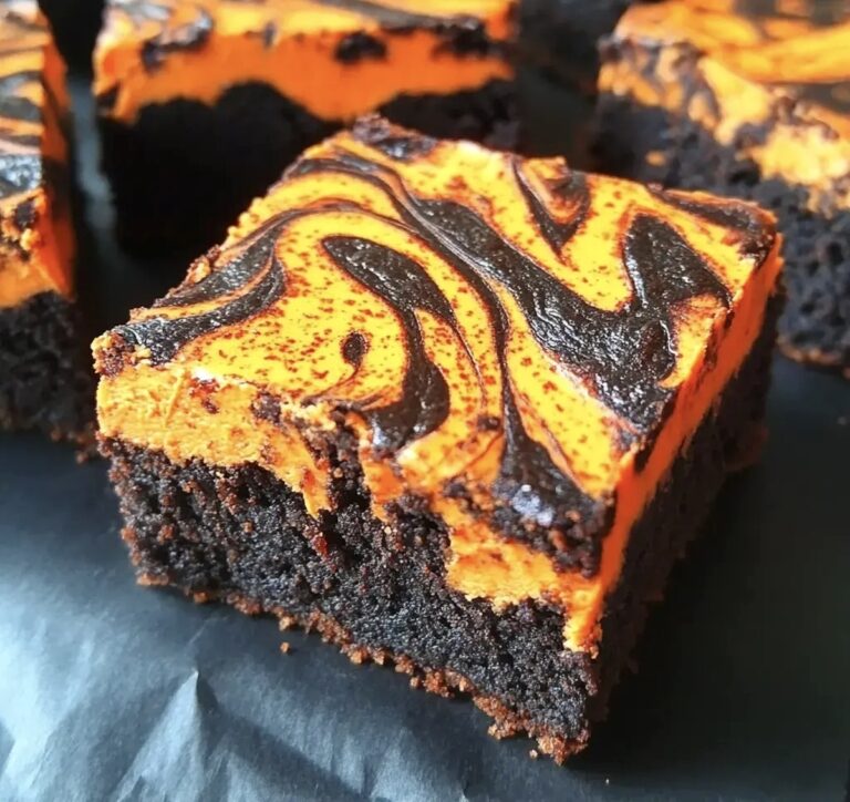 Halloween Cream Cheese Swirl Brownies Recipe