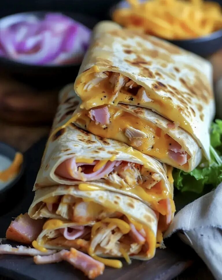 Air Fryer Hot Chicken Ham And Cheese Wraps Recipe