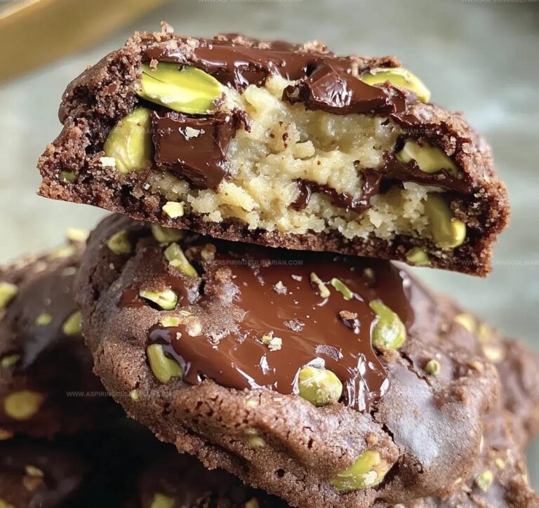 Pistachio Filled Chunky Chocolate Cookies Recipe