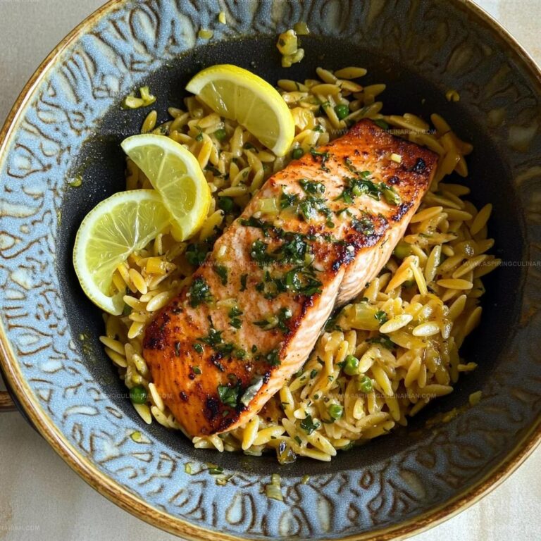 One Pan Lemon Orzo Salmon Recipe