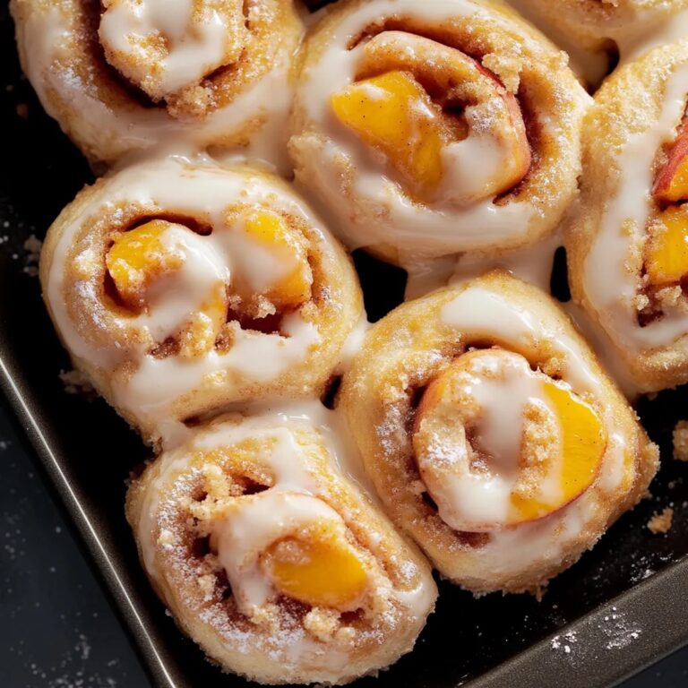Peach Cobbler Cinnamon Rolls Recipe