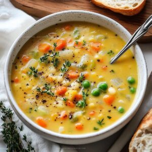 One Pot Creamy Vegetable Soup Recipe