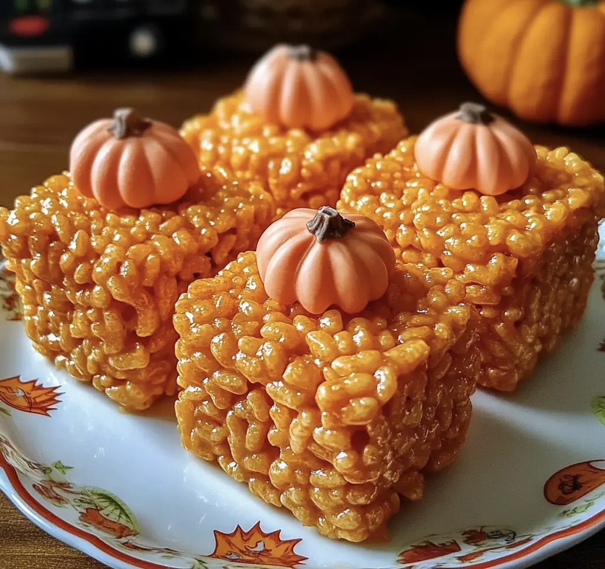 Pumpkin Rice Krispie Treats Recipe