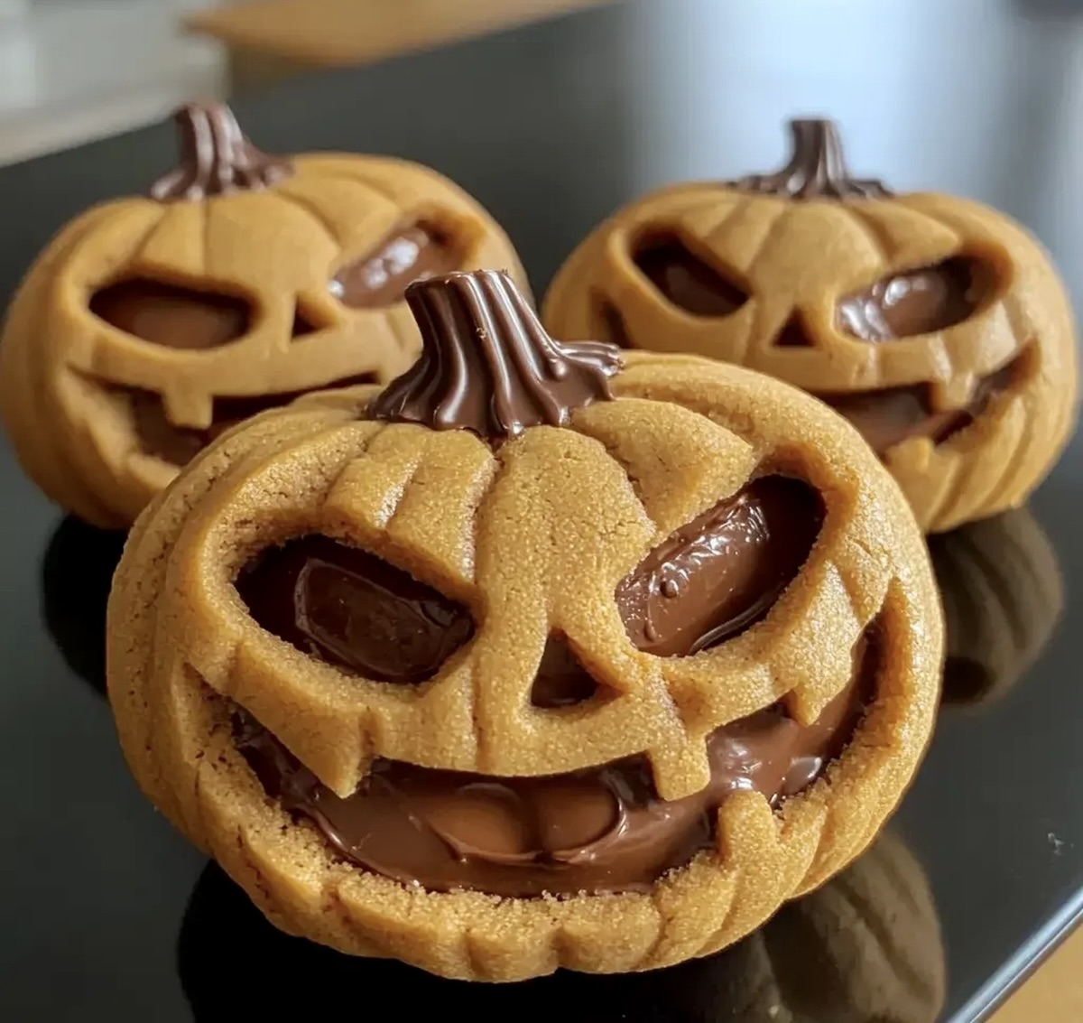 Milk Chocolate Stuffed Jack O Lantern Cookies Recipe