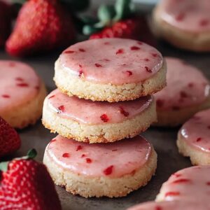 Strawberry Shortbread Cookies Recipe