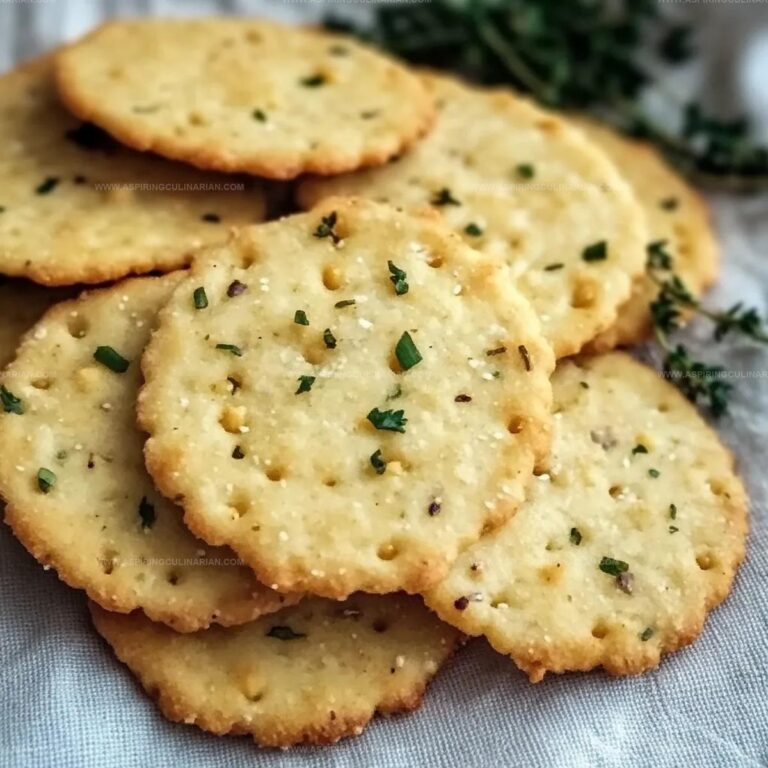 Garlic And Herb Chickpea Flour Snack Crackers Recipe