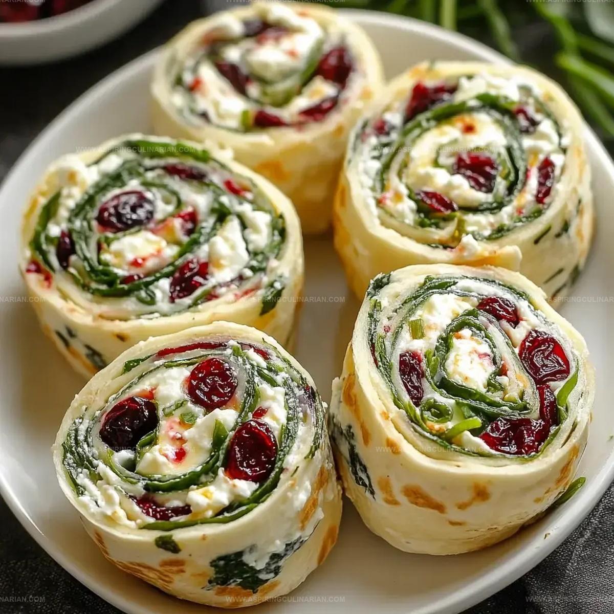Cranberry Feta Pinwheels Recipe