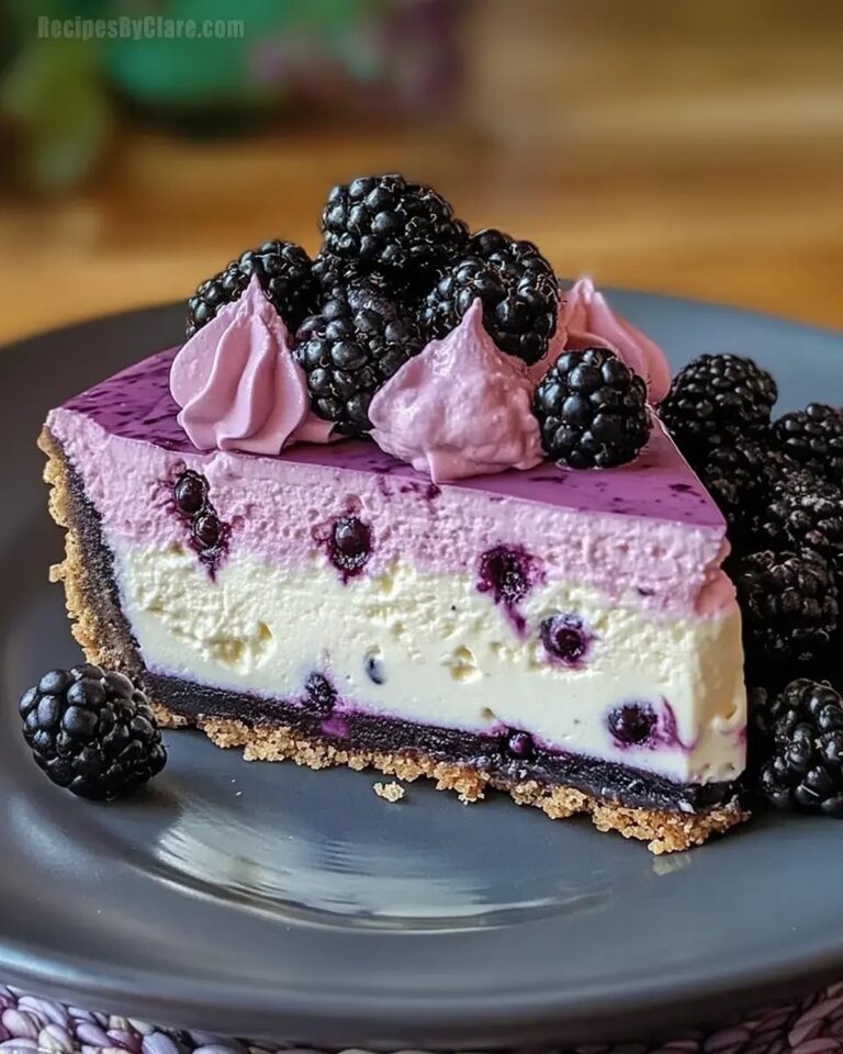 White Chocolate Blackberry Mousse Cheesecake Recipe