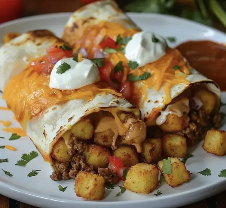 Cheesy Potato Burritos Recipe