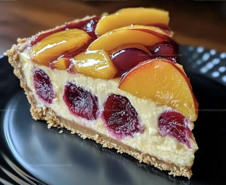 Summer Peach Plum Cheesecake Recipe