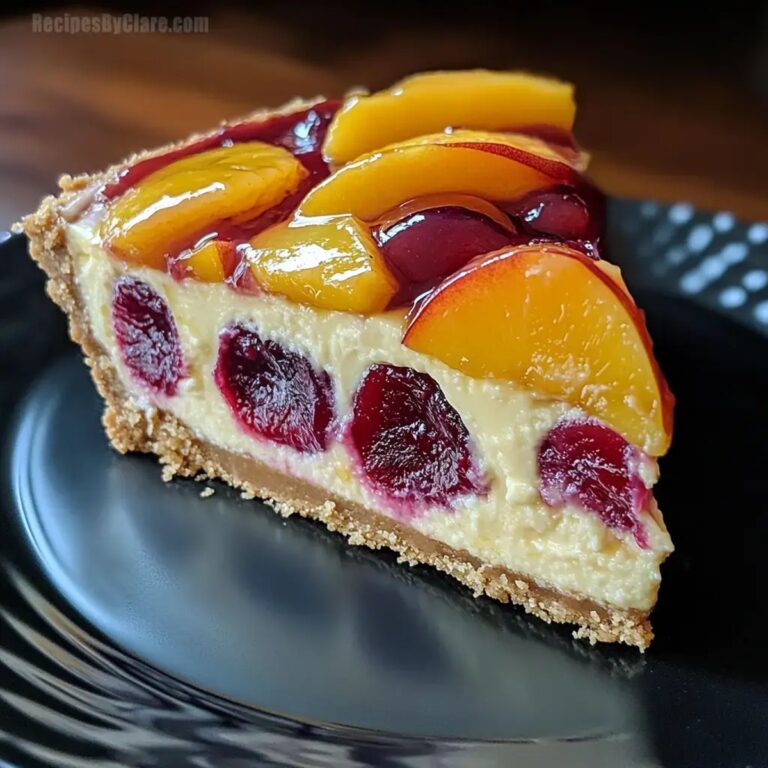 Summer Peach Plum Cheesecake Recipe