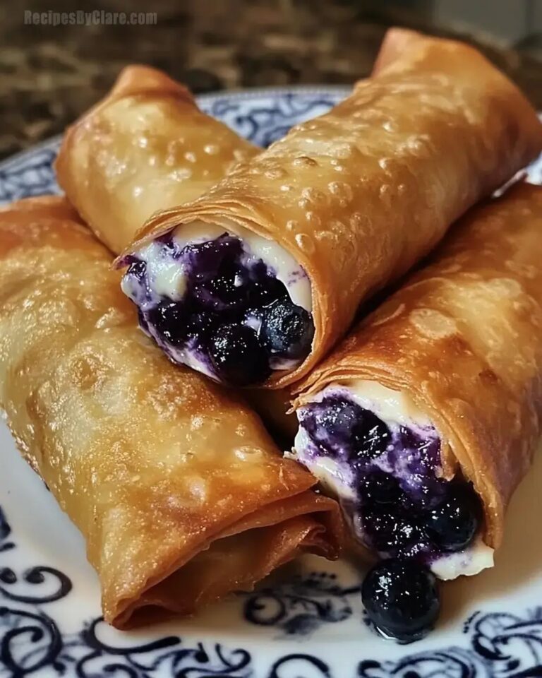 Blueberry Cream Cheese Egg Rolls Recipe