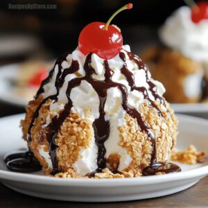 Fried Ice Cream Crispy Dessert Recipe