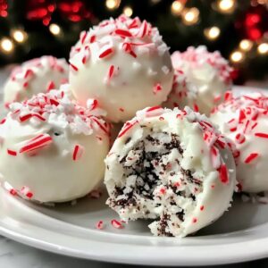 Peppermint Bark Snowballs Recipe