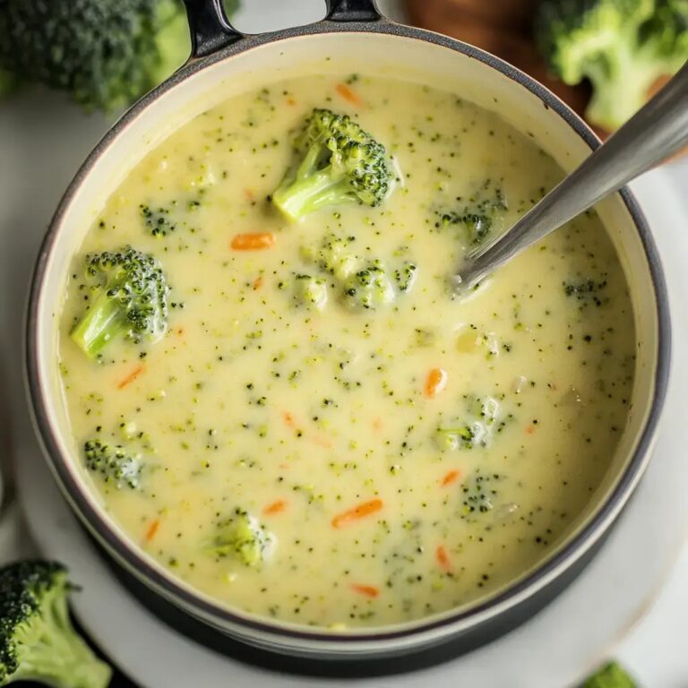 High Protein Broccoli Cheddar Soup Recipe