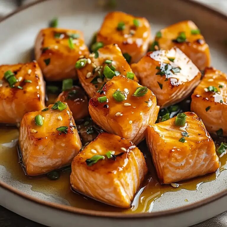 Honey Garlic Salmon Bites Recipe