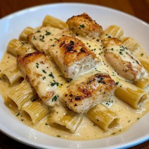 Garlic Parmesan Chicken Rigatoni Recipe