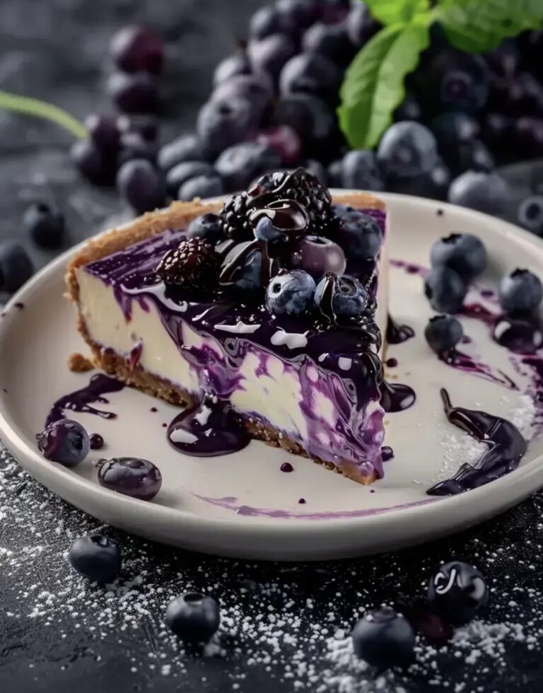 Creamy Blueberry Cheesecake with Sauce Recipe
