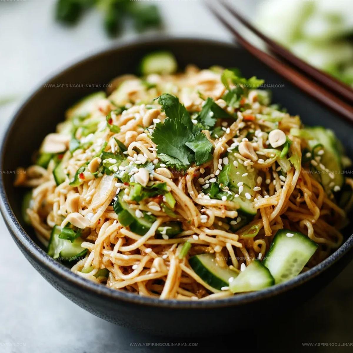 Spicy Peanut Cucumber Noodles Recipe